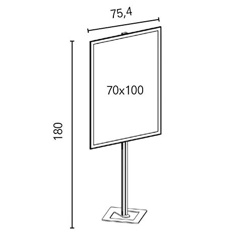 CORNICE a SCATTO AUTOPORTANTE 70X100 MONOFACCIALE