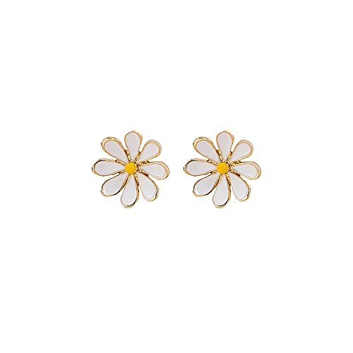 Daisy Flower Stud Earrings.Cute Chrysanthemum Dangle Earring Little Sun Flower Drop Earring for Women Jewelry
