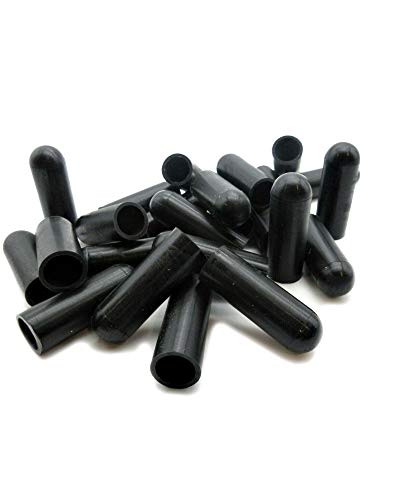 Black Silicone Vacuum Caps 1/2