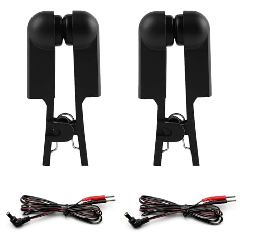 Black Ear Clip Electrodes Suitable for TENS 7000 and Similar Devices -1 Pair and 2 Wires Digital Unit Accessories