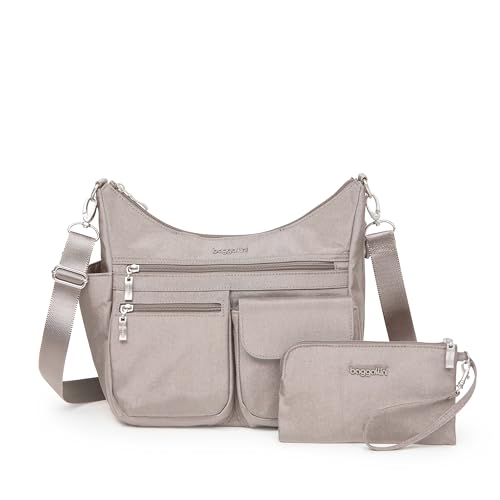Image of Baggallini Modern Everywhere Crossbody Bag for Women 11x9x4.5 Rfid Hobo Bag