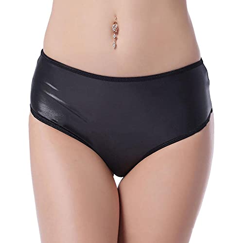LATINDAY Sexy Women's Hollow Out Shiny Leather Hot Shorts Metallic Dance Bottoms