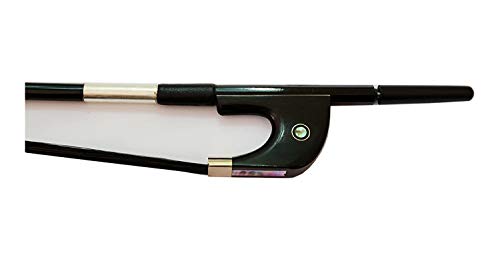 Vio Music® Carbon Fiber Upright Bass Bow Natural Black Horse Hair, German (1/4) #TOP30