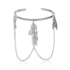 JINKEBIN Armband Goud/zilver kleur bladeren bovenarm armband voor vrouwen liefde retro armband armband sieraden…