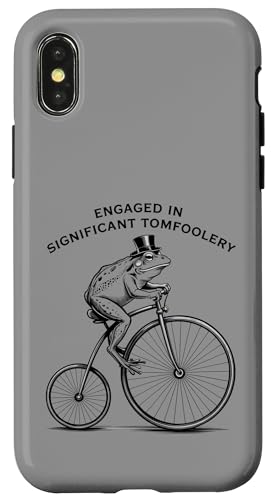 �d�v��Tomfoolery Penny-Farthing Bullfrog �O���t�B�b�N �X�}�z�P�[�X iPhone X/XS �p