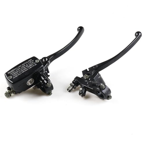 Levier de frein de moto noir avec maître-cylindre hydraulique et embrayage pour guidon 22mm