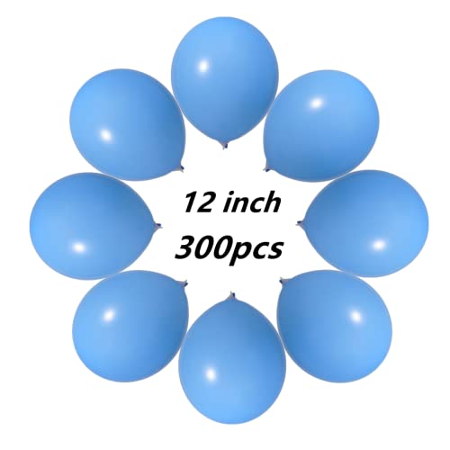 Image of 300 Pack Light Blue Balloons 12 inch Blue Latex Party Balloon Bulk for Various Party Events Decorations