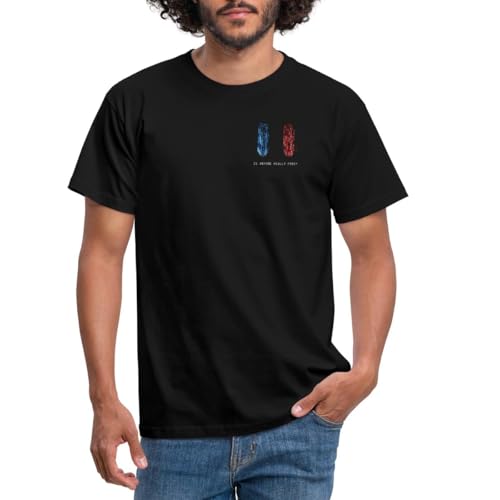 Spreadshirt Matrix Pilule Rouge Et Pilule Bleue Matrice T Shirt Homme, M, Noir