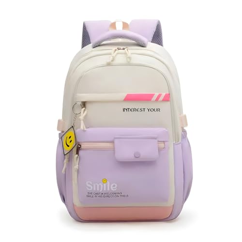 Mochila Juvenil Escola Trabalho Reforçada Multifuncional Cor:Lilás