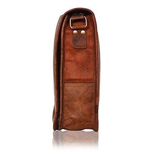 Aryanexports Genuine Leather Vintage Handmade 11 Inch Craft Shoulder Cross Body Sling Bag Brown Satchel Unisex Bag - Gifts Sale Suits For Men Or Women #TOP7