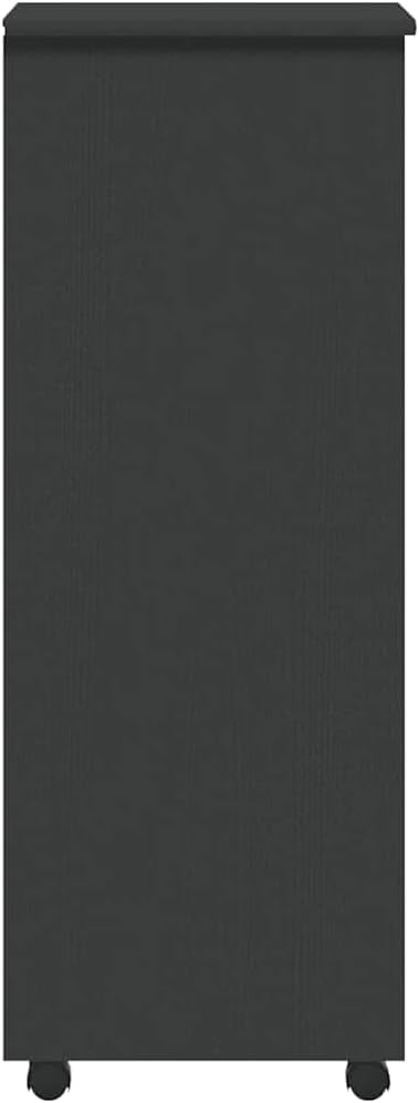 Moss Grey Rolling Cabinet with 8 Drawers Solid Pine Wood Engineered Wood Plastic Storage Rolling Pine