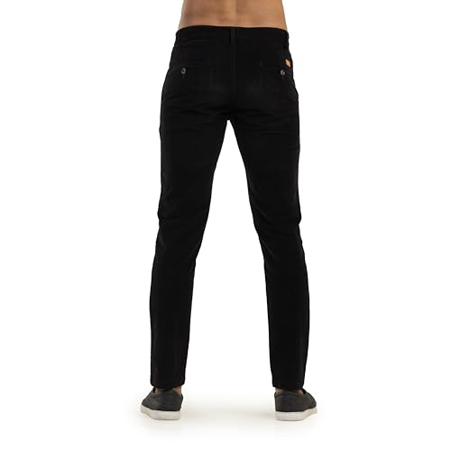 Image of BELANO Men Slim Fit Corduroy Cotton Stretch Chinos