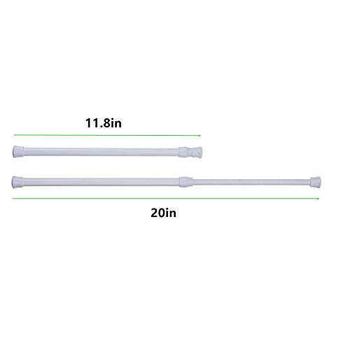 Cupboard Bars Tension Rods, 6 Pack 11.8-20 Inches Spring Tensions Rods Steel Adjustable Tension Curtain Rod Shower Rod Closet Rod Window Rods #TOP1