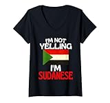 Photo Gallery donna im not yelling im sudanese divertente sudan citazione maglietta con collo a v Photo Gallery donna im not yelling im sudanese divertente sudan citazione maglietta con collo a v