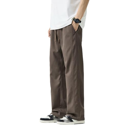 Pantalon d'été droit style rétro américain vêtement lâche tendance