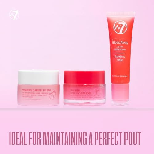 W7 AZLCS-S Sweet Dreams Lip Care Trio - 3 Piece Set - Overnight Lip Mask, Lip Balm & Lip Scrub - Strawberry thumb #5