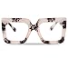 hoyuwak Oversized Square Blue Light Glasses Big Frame Computer Eyewear Thick Fashion Clear Glasses for Women Fashion