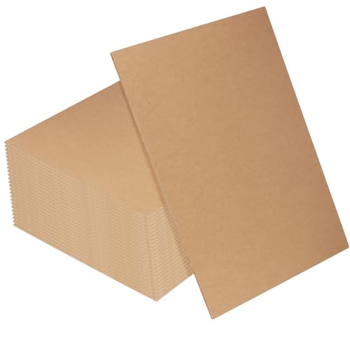 SOUJAP 24 tableros de MDF de 3 mm de grosor, hojas de madera MDF en blanco para manualidades, bricolaje, pintura, modelado, 40 x 30 cm