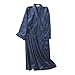 Men Fleece Robe Terry Cloth Plush Soft Warm Long Bathrobe Unisex Flannel Solid Color Pajamas Couple Fashion Sleepwear
