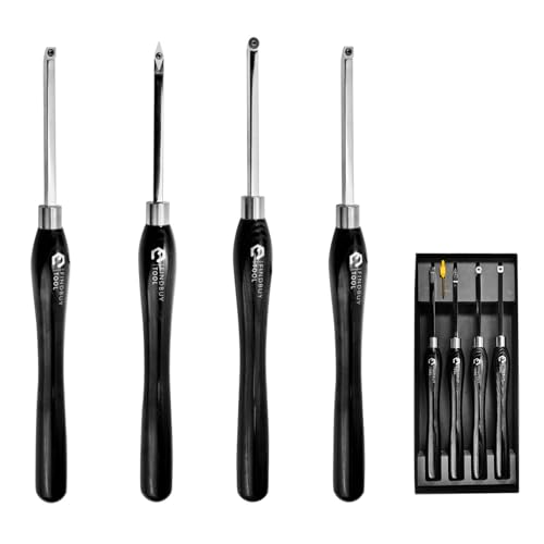 FindBuyTool Woodturning Tools, 4pcs Carbide Tipped Lathe Tools, Carbide Lathe Turning Tools set for Woodworking, Wood Turning Tools for Lathe, Mid Size