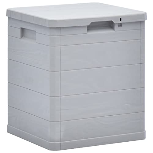 Coffre pour coussins et outils de jardinage étanche gris 90L