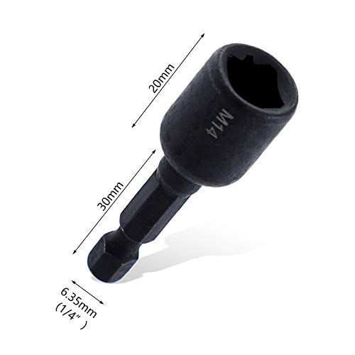 Foto von 7 Stück M4-M14 Adapter Für Gewindebohrer 1/4 Zoll (6,35 Cm), Sechskantschaft, M4-M14, Adapter, Für Elektrische Bohrmaschine