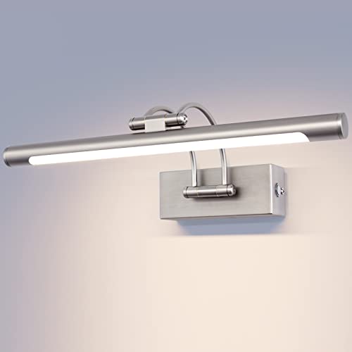 TYhogar LED Espejo Baño 40cm,3 Temperatura de Color Regulable+Sin Escala Regulable LED Luz de Cuadro con Cabeza de Lámpara Giratoria,Luz de Pared de Arco Lámpara de Iluminación de Espejo Cover