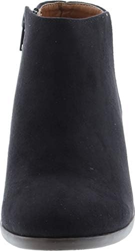 SODA Women's Mug Round Toe Faux Suede Stacked Heel Western Ankle Bootie,Black Su 7.5 | Image 7