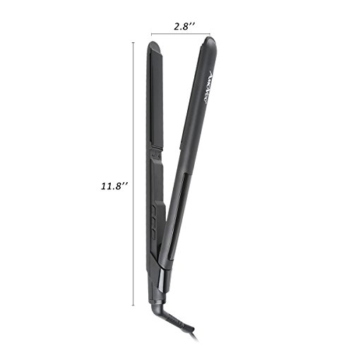 Plancha para el cabello AmoVee® Pro LED Digital con placas de cerámica y turmalina, voltaje dual 110V-220V, control de temperatura digital miniatura 4