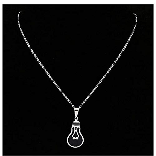Preisvergleich Produktbild LKYH Damen / Herren Edelstahl Glühbirne Halskette Anhänger Einzigartiges Geschenk für jeden Anlass Persönlichkeit Mode Charm Halskette
