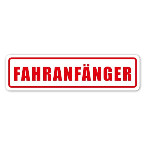 Fahranfänger Auto Magnet-Schild I 30 x 8 cm I Achtung Fahranfänger I wetterfest und magnetisch I kfz690