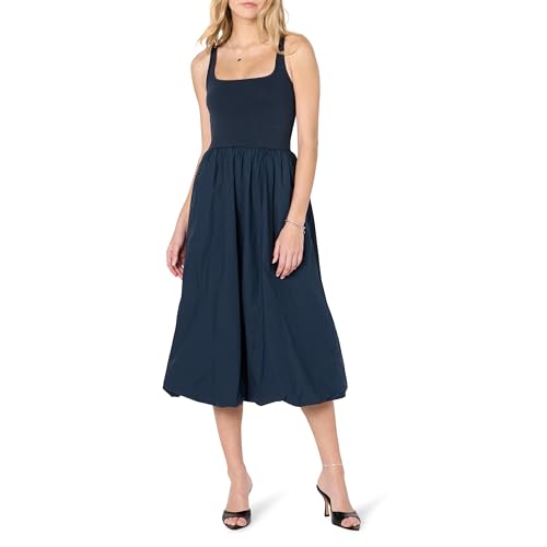 Amazon.com: The Drop Women's Tina Scoop Neck Mixed Media Bubble Hem Midi  Dress, Maritime Navy, S : Clothing, Shoes & Jewelry