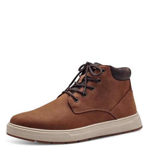 s.Oliver Herren Sneaker hoch mit Fütterung Winter Bequem, Braun (Cognac), 45 EU