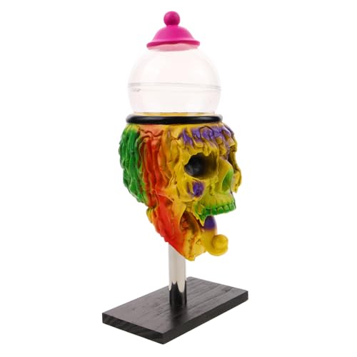 TOPBATHY Skull Bubble Gum Machine Resin Candy Catcher Gumballs Machine Toys Skull Statue for Halloween