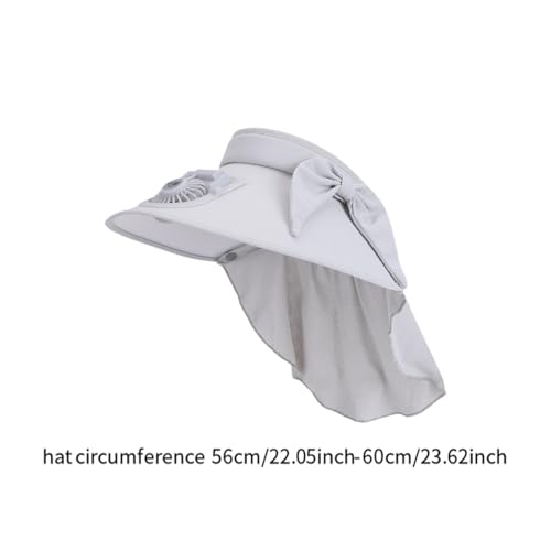 Chapeau de soleil ventilateur avec visière rétractable ventilé - 3