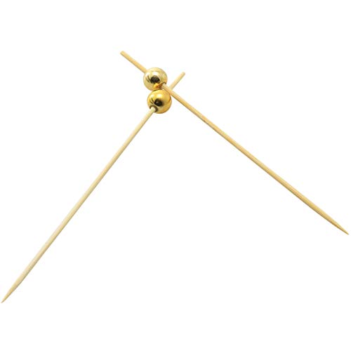 Ruiwaer 100pcs Cocktail Picks Skewers Toothpicks Disposable Bamboo Food Sticks Party Wedding Festival Supplies