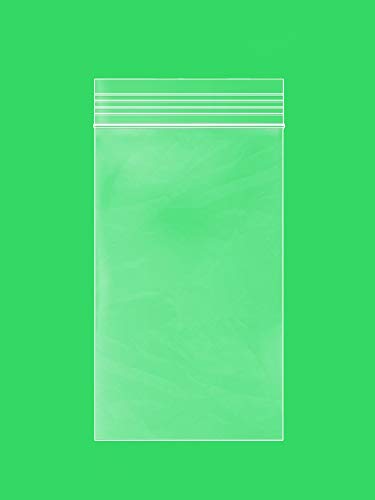 3" x 5" Zip Bags, 100 Pack, 4 Mil Heavy Duty, Reclosable Jewelry Bags, GPI