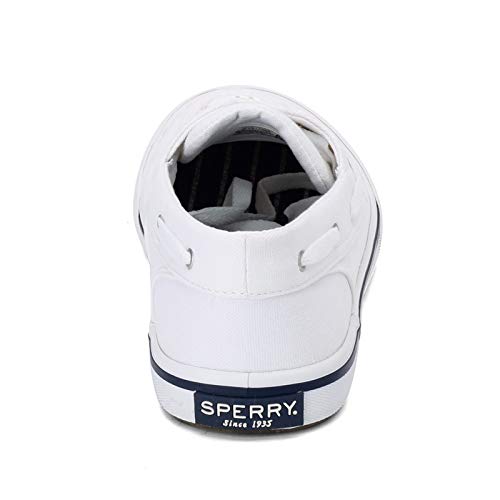 Image of Sperry Mens Bahama II Boat Washed Sneaker, White, 15