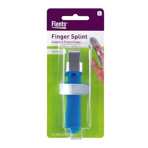 Image of Flents Finger Splint, Two Sided, Supports & Protects Injured Finger, Large