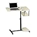 Produktbild Relaxdays Laptoptisch höhenverstellbar XL HBT: 100 x 77 x 40 cm Großer Notebook Tisch als Sofatisch und Beistelltisch mit 4 bremsbaren Rollen für Tablet mit Mouse Ablage und Antirutsch-Leiste, creme