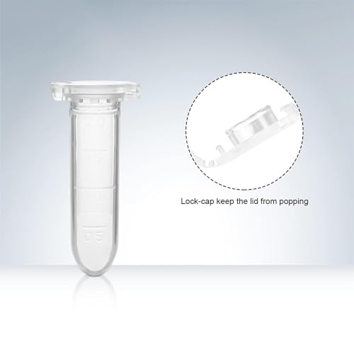 Arteya ATY000002 5Ml Microcentrifuge Tubes 200Pcs,Centrifuge Tubes With Attached Lid, Round Bottom Transparent Micro Centrifuge Sample Bottle Vials Container For Lab,Plastic Lab Snap Tubes,Clear Graduation thumb #2