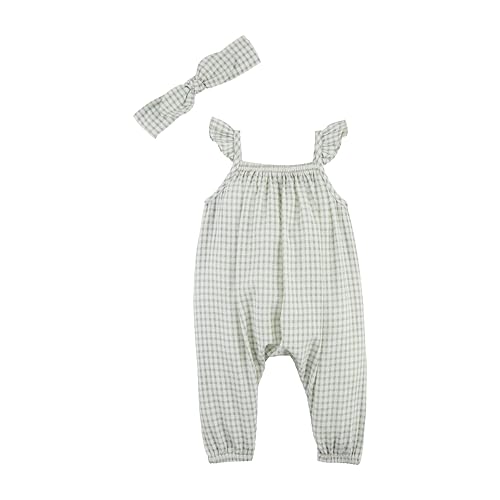 Mud Pie Children's Green Check Longall; 3-6M