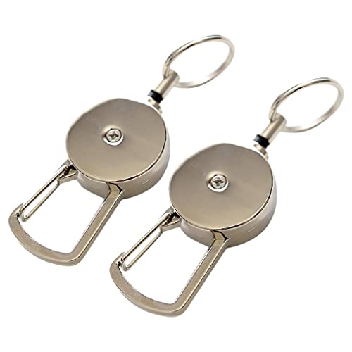 Tongina Porta-chaves De 2 Blocos Clipe Durável Chaveiros De Liberação Rápida E Corda Telescópica 50c