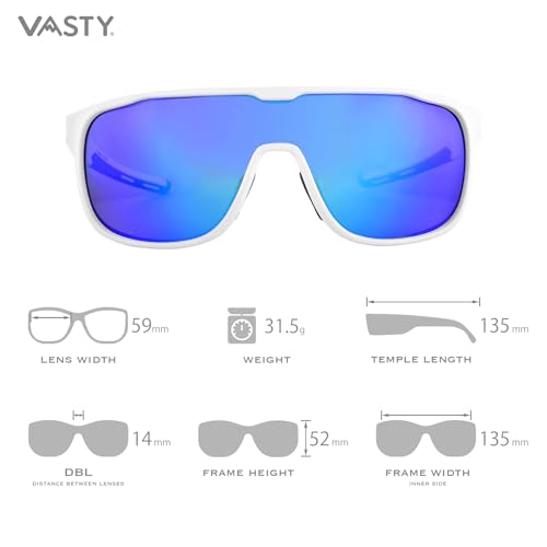 VASTY Matt White Trendy Sunglasses for Men Women Oversized Rectangle Shades Sun Glasses UV4003