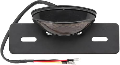 Luz trasera cromada para motocicleta Honda con soporte de matrícula integrado de 12V