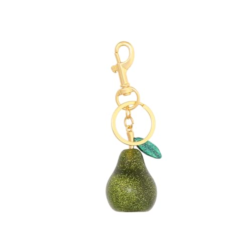 Image of Fruit Bag Charm Keychain - Gold Key Chain, Cute Purse Handbags Accessories - Beautiful Gift for Women