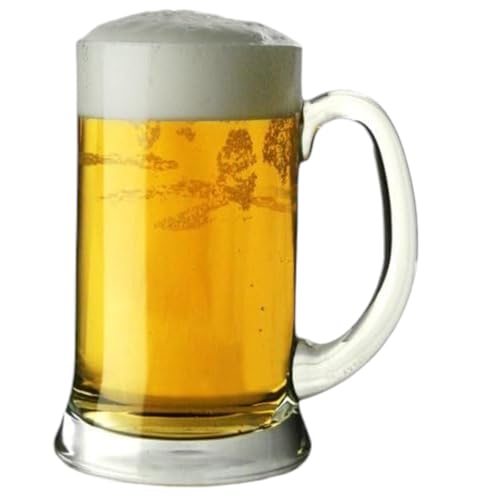 Chabrias Ltd Icon Pint Glass Tankard 20oz / 568ml | Classic Beer Tankard, Durable Beer Mug for Ale, Lager, and More | Perfect for Home Bars, Restaurants, and Pubs (Single Glass)