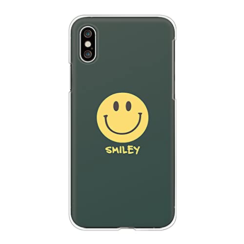 arrows_We2 F-52E アローズWe2 対応スマホケース 【I】ティールグリーン スマイル ニコちゃん ニコちゃんマーク スマイリーフェイス くすみカラー case6452