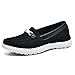 Buyrew Loafers for Women Comfort Slip On Walking Shoes Knit Dressy Comfortable Business Casual Work Flats Black 6