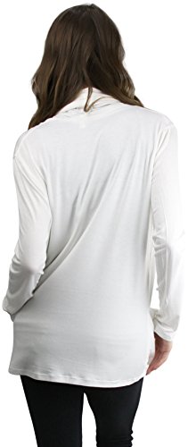 Image of ToBeInStyle Women's Long Sleeve Rib Banded Open Sweater Cardigan